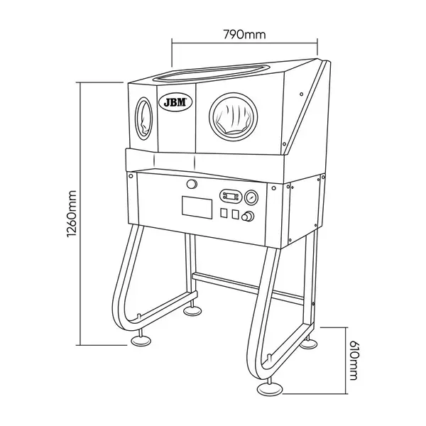 JBM 54342 - Macchina Lavapezzi 14 L Professionale con Termostato per Officine