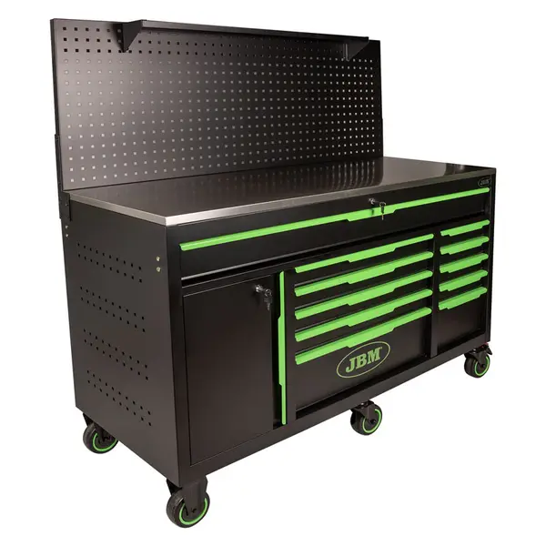 JBM 54724 - Carrello Portautensili Professionale per Officina 332 Utensili CrV Inclusi