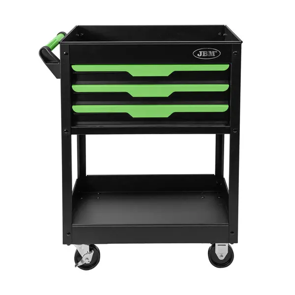 JBM 54839 - Carrello da Lavoro Professionale con 3 Cassetto, Vassoio e Griglie