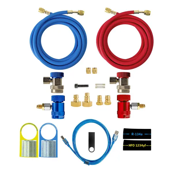 JBM 55085 - Macchina per Ricarica Aria Condizionata per Refrigeranti R134a e R1234yf
