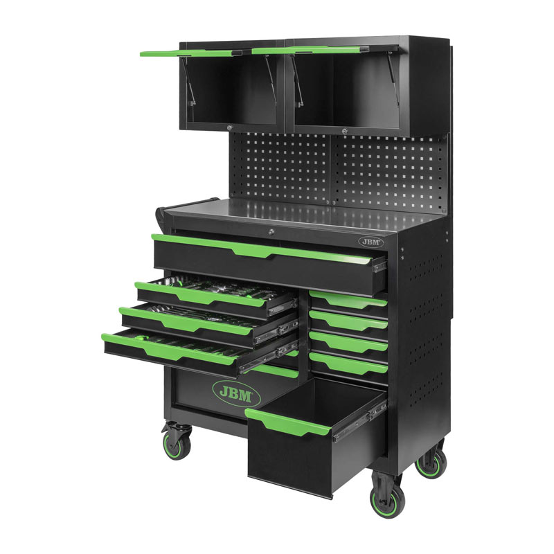 JBM 55118 - Carrello Portautensili Professionale con Set 172 Attrezzi CrV Inclusi