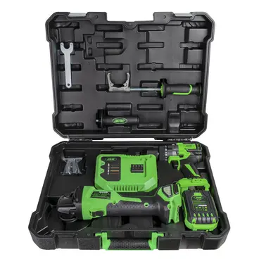 JBM 60053C - Kit Smerigliatrice Angolare + Trapano con custodia