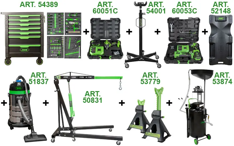 JBM SERIE 598 - Set di Attrezzatura per Officina in OFFERTA SPECIALE a Tempo Limitato