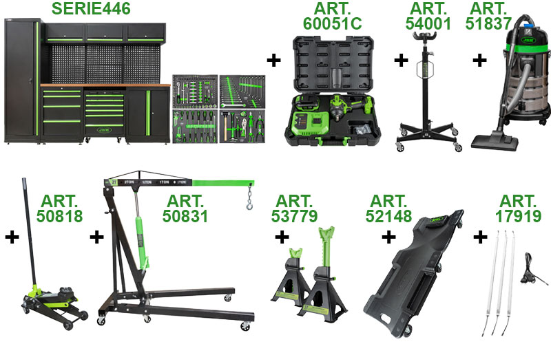 JBM SERIE 599 - Kit Officina in OFFERTA SPECIALE a Tempo Limitato