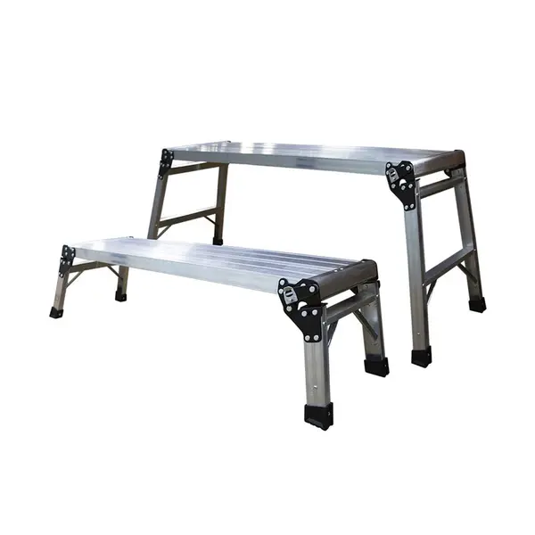 JBM 50656 - Kit 2 Piattaforme in Alluminio Pieghevoli Professionali Capacità 100 kg