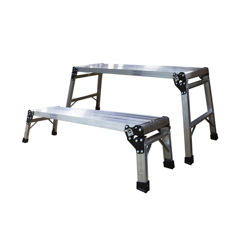 JBM 50656 - Kit 2 Piattaforme in Alluminio Pieghevoli Professionali Capacità 100 kg