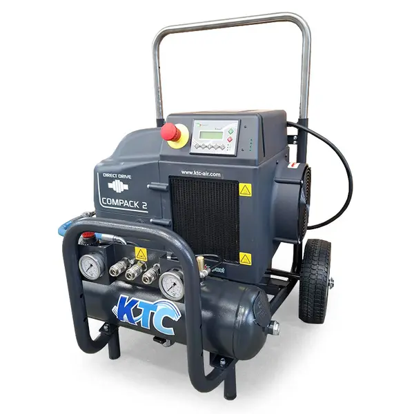 KTC Compack 2 2.5 L Trolley 1850120520 - Compressore a Vite Professionale Trasportabile 2,5 L