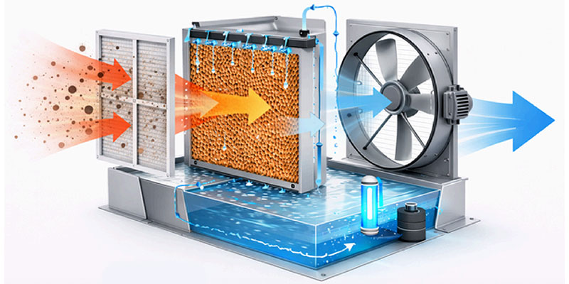 KALTERMANN KM12 - Portable Evaporative Cooler with PUREFLOW Dust Pre-Filter