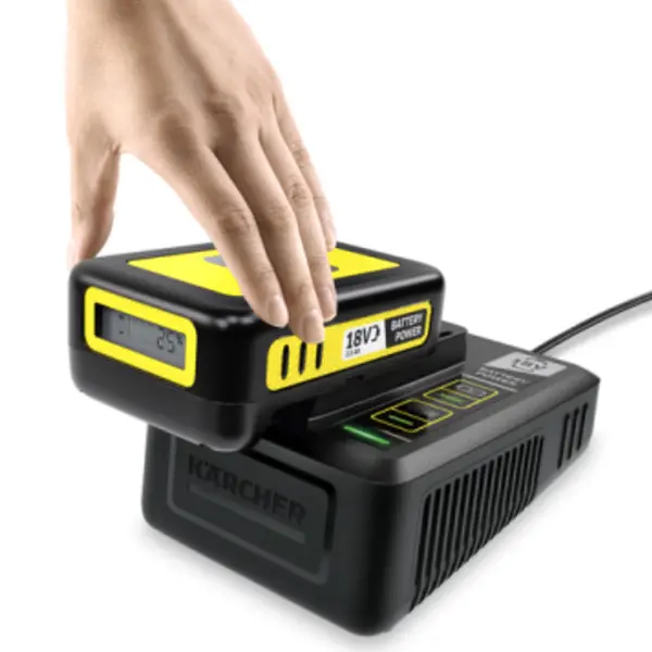Karcher Kit Battery 18/25 + Caricabatterie Rapido 2.445-063.0 per Macchine Karcher 18V