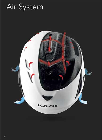 Kask WHE00007 HP CRI Visor - Red Cross Helmet