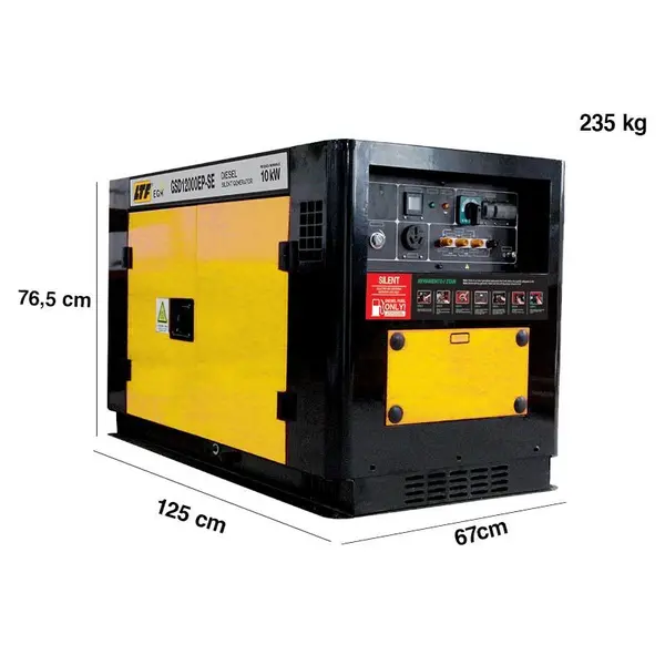 misure LTF GSD12000EP-SE - Generatore Diesel Silenziato