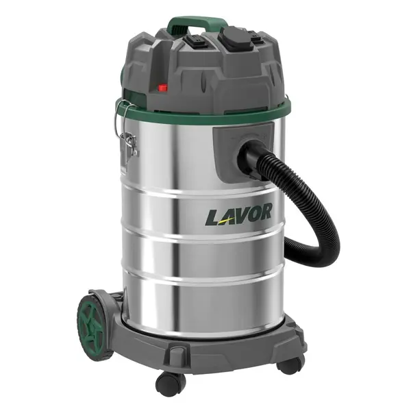 Aspiratore multifunzione Lavor Dozzy Power 30XES con fusto in acciaio inox per aspirazione polveri e liquidi