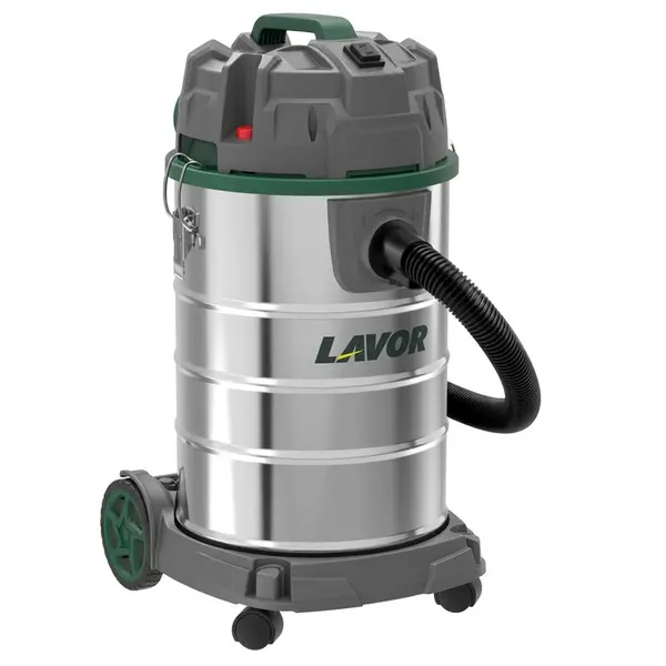 aspiratore professionale Lavor Dozzy Power 30XS bidone aspirapolvere solidi liquidi in acciaio inox da 30 litri