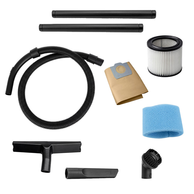 Lavor Dozzy Power 30XS vacuum cleaner accessories, flexible hose, extensions, nozzles, brushes, filters Ø32, complete professional equipment