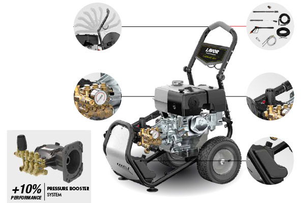 Lavor Thermic 2W 13 L - Idropulitrice a Scoppio con Motore Loncin G390F