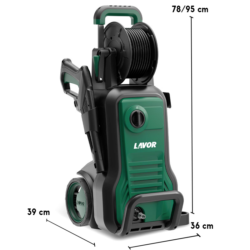 Lavor Arrow4 Plus 180 dimensions - 180 bar cold water pressure washer for surface cleaning