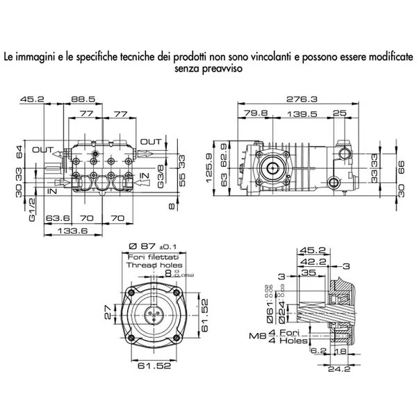 Lavor CW6 disegno motopompa