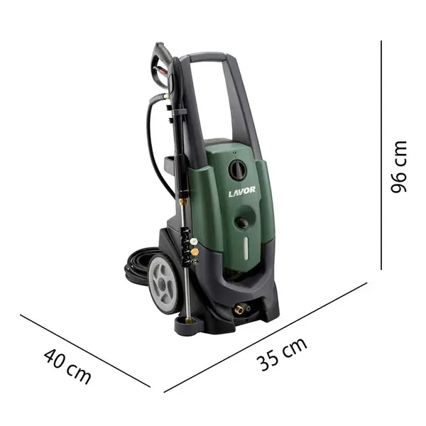 Idropulitrice Lavor Kama 1409 con dimensioni e struttura ergonomica per uso professionale leggero