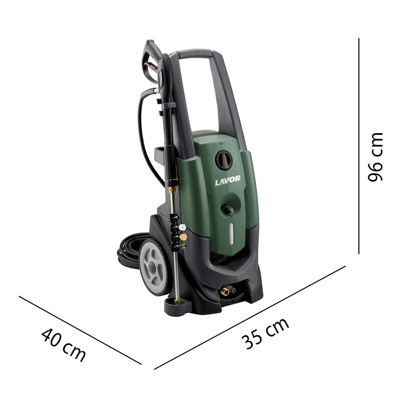 Nettoyeur haute pression Lavor Kama 1409 avec dimensions et structure ergonomiques pour une utilisation professionnelle légère