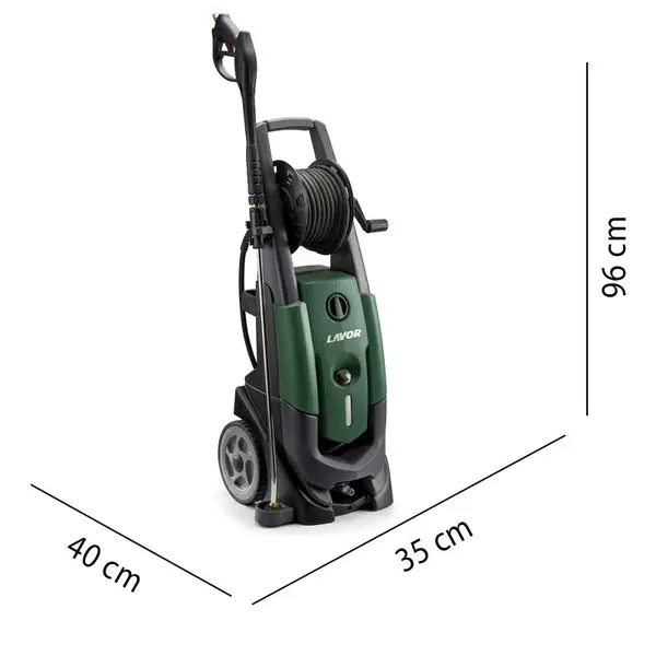 Idropulitrice Lavor Kama HR 1409 con misure e ingombri tecnici per utilizzo professionale e hobbistico