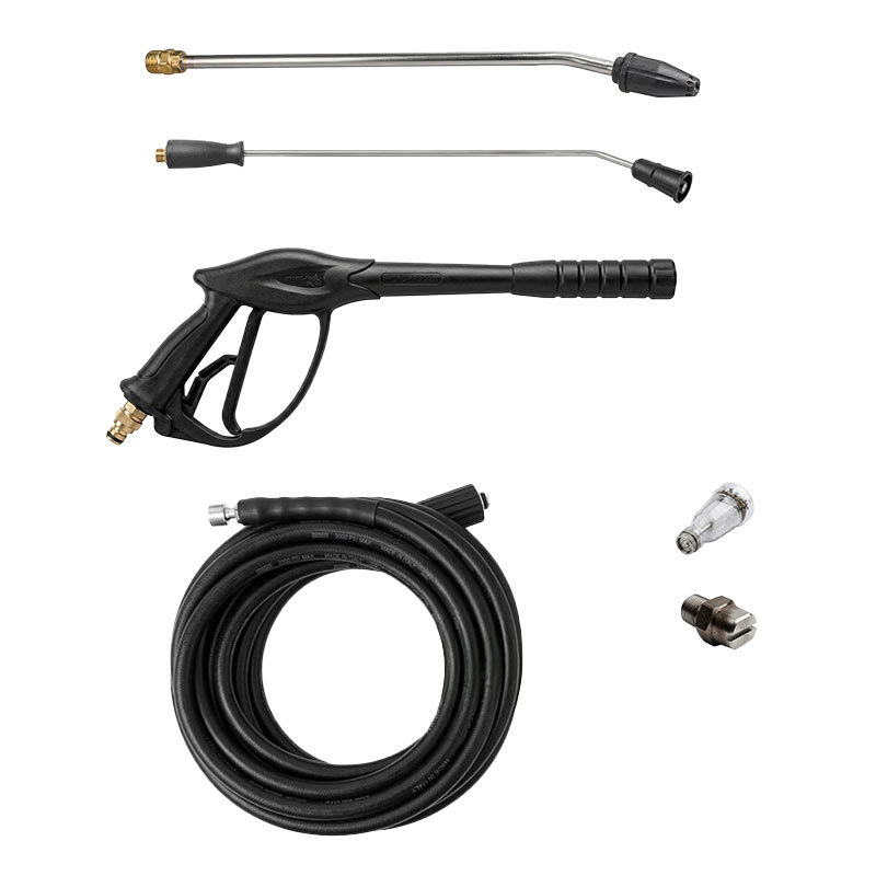 Ensemble complet de nettoyeurs haute pression Lavor Kama HR 1409 avec tuyau haute pression, pistolet, lance, buses et raccords inclus.