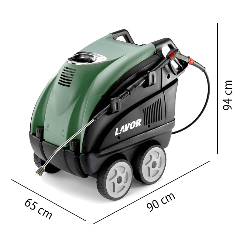 Lavor Mosel 1515 professional pressure washer with dimensions and high-strength steel frame