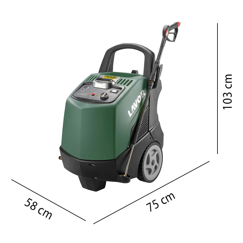 Dimensions hors tout du nettoyeur haute pression à eau chaude Lavor Oder 1310