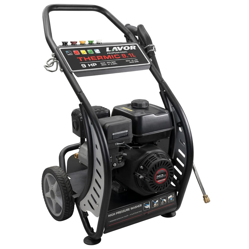 Lavor Thermic 9.1L professional petrol pressure washer with cold water, petrol engine and steel frame
