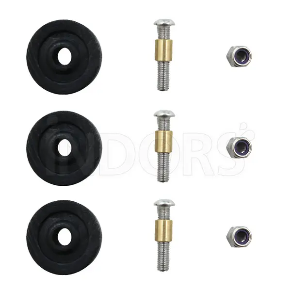 Lavor 10001-09876 / 6.505.0082 - Kit 3 Ruotini Ricambio per Quick 36 e Dynamic 45