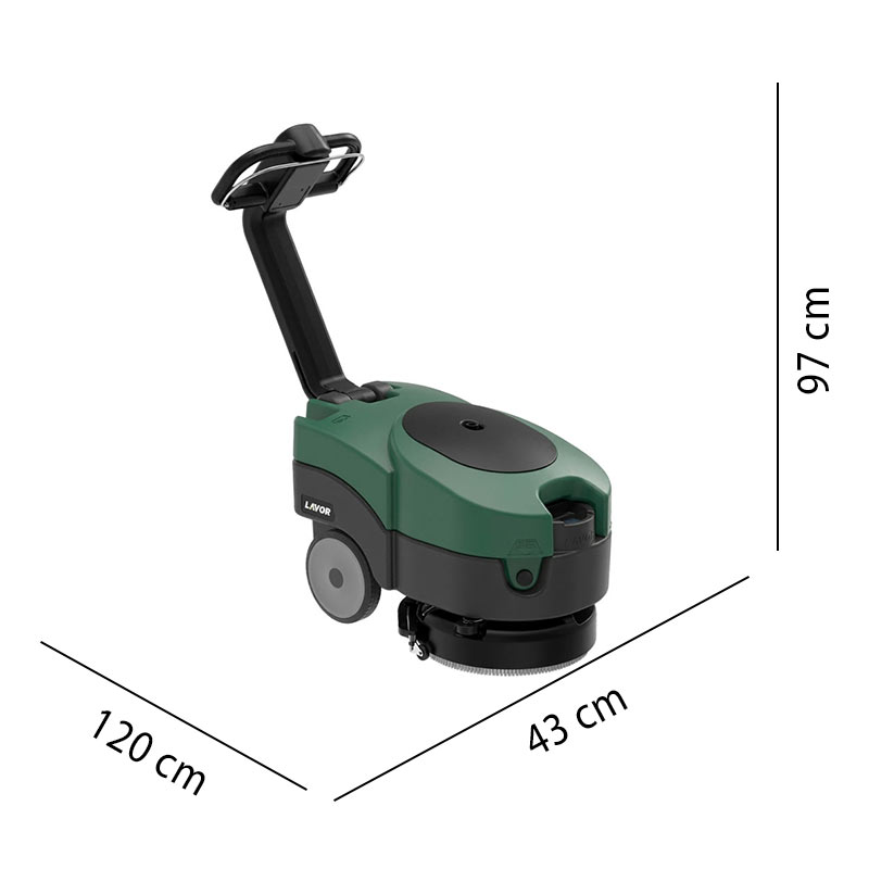 Lavor L1 electric floor scrubber dryer machine dimensions