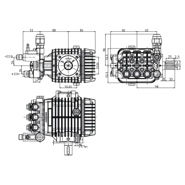 Lavor CL3 - Pompa Alta Pressione per Idropulitrice Disegno