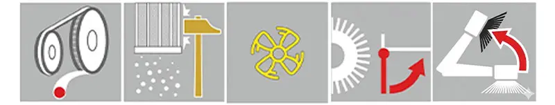 Caratteristiche principali Lavor SLG 700 ET con scuotifiltro elettrico, trazione meccanica e aspirazione polveri
