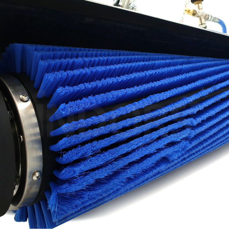 Photovoltaic panel washing brush