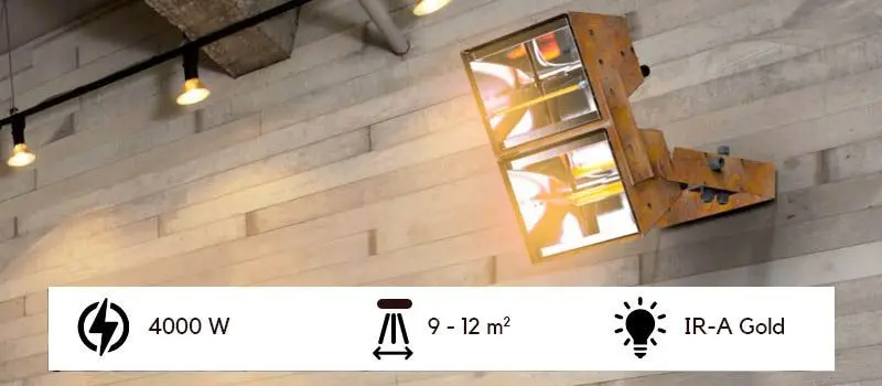 MO-EL Hathor Deep 892L / 892P- Doppia Lampada Infrarossi riscaldante a Onde Corte