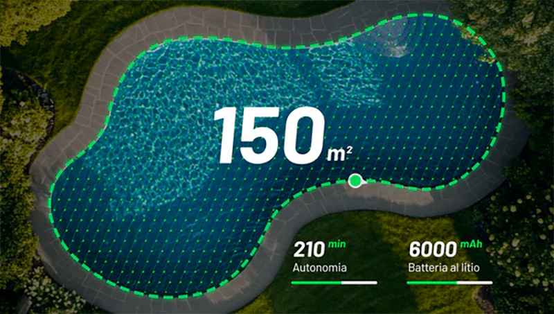 Mammotion Spino E1 - Robot nettoyeur de piscine à batterie pour piscines de 150 m²