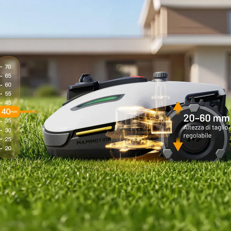 Mammotion Yuka Mini 2 1000 - Cordless Robotic Lawnmower with Perimeter Mowing Area of 1000 m²