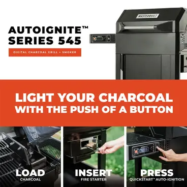 Masterbuilt AutoIgnite Series 545 - Griglia a Carbone e Affumicatore Digitale modello MB20042724