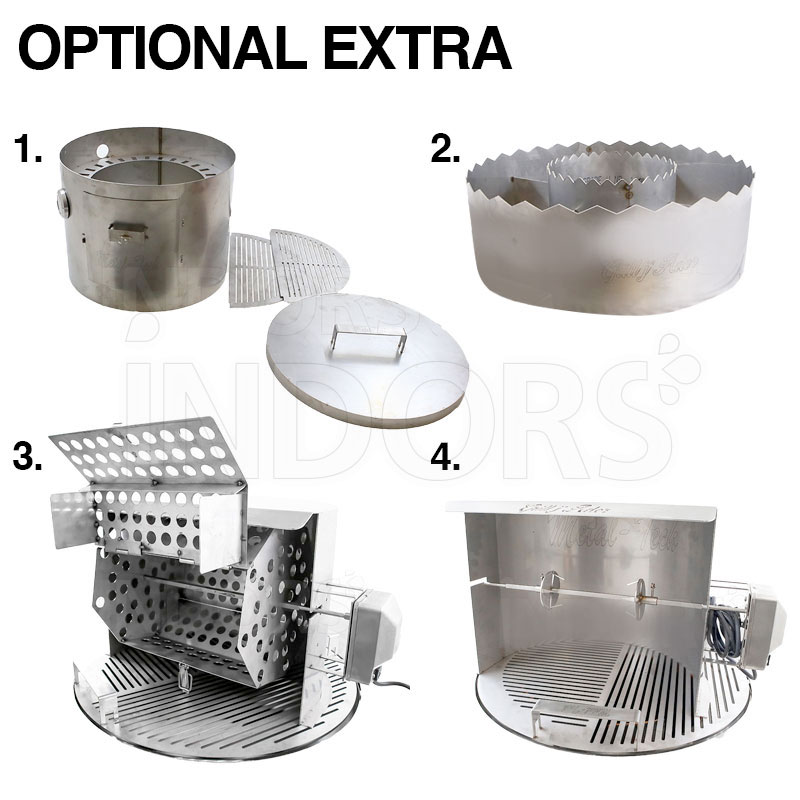 Griglia In Acciaio Inox Per Barbecue A Sfera 57 Cm – JX BBQ System – Compatibile Weber – Apertura Laterale E Centrale Estraibile