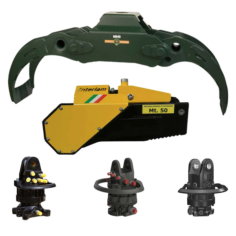 MHS TMR 1400 HD Renforcé + IT 450 CTH - Pince avec kit tronçonneuse 45 cm et rotateur