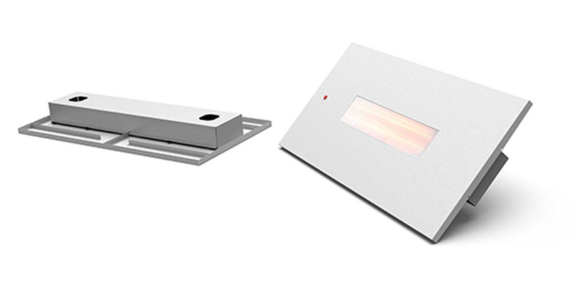 MO-EL Aaren Incasso 9011 - Termoconvettori Infrarossi Con Vetro Ceramico