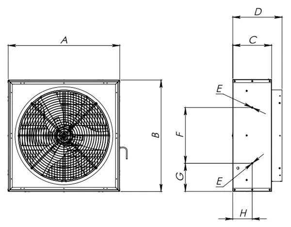 Munters EMT30 - Ventilatore di Circolazione Industriale 0,75 HP per Uso Zootecnico