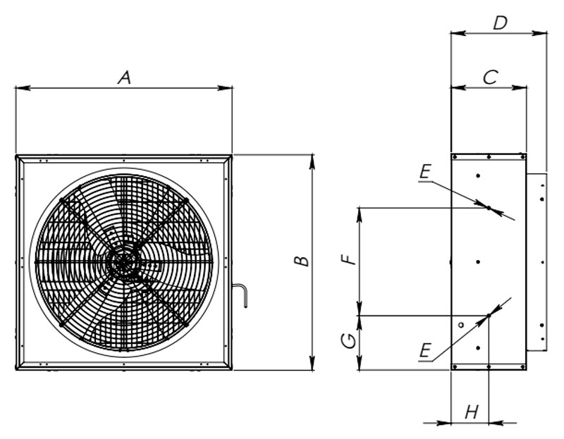 Munters EMT30 - Ventilateur de circulation industriel 0,75 CV pour l'élevage
