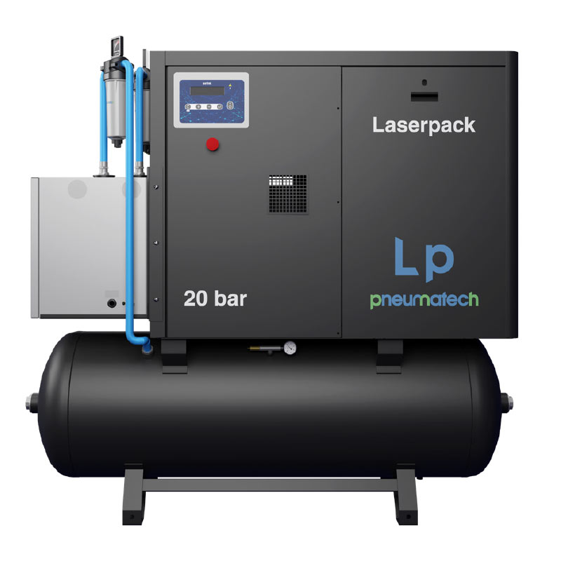 Pneumatech LP Laserpack - Compressore a vite lubrificato per Taglio Laser 20 bar