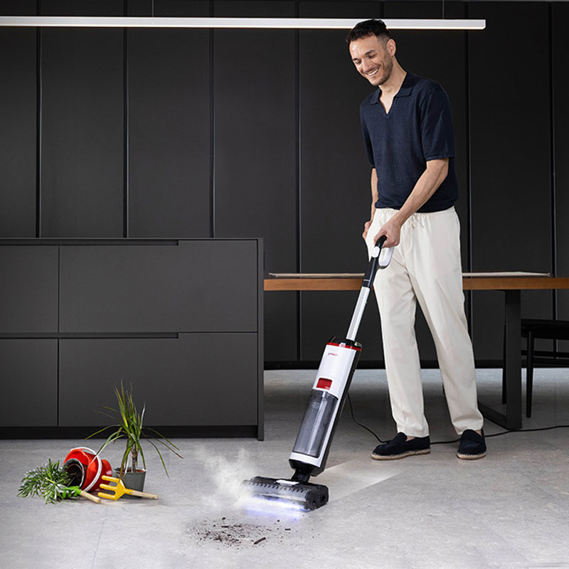 Polti RollySteam WD10 Nettoyeur de sols filaire 4 en 1 : aspire, lave, désinfecte et sèche