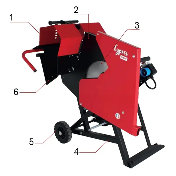 Pubert Cypres 2200 E - Tagliatronchi Elettrico 2,2 kW con Cavalletto Basculante