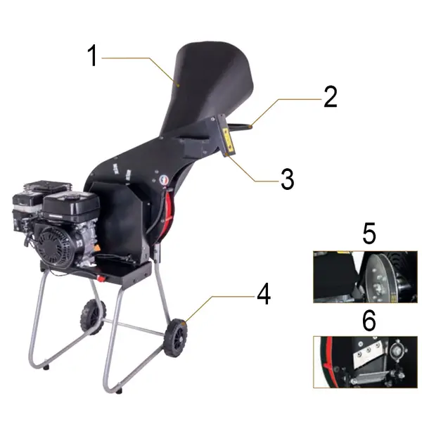 Pubert Iroko 55 P - Biotrituratore a Scoppio 212 cc con Taglio max 50 mm