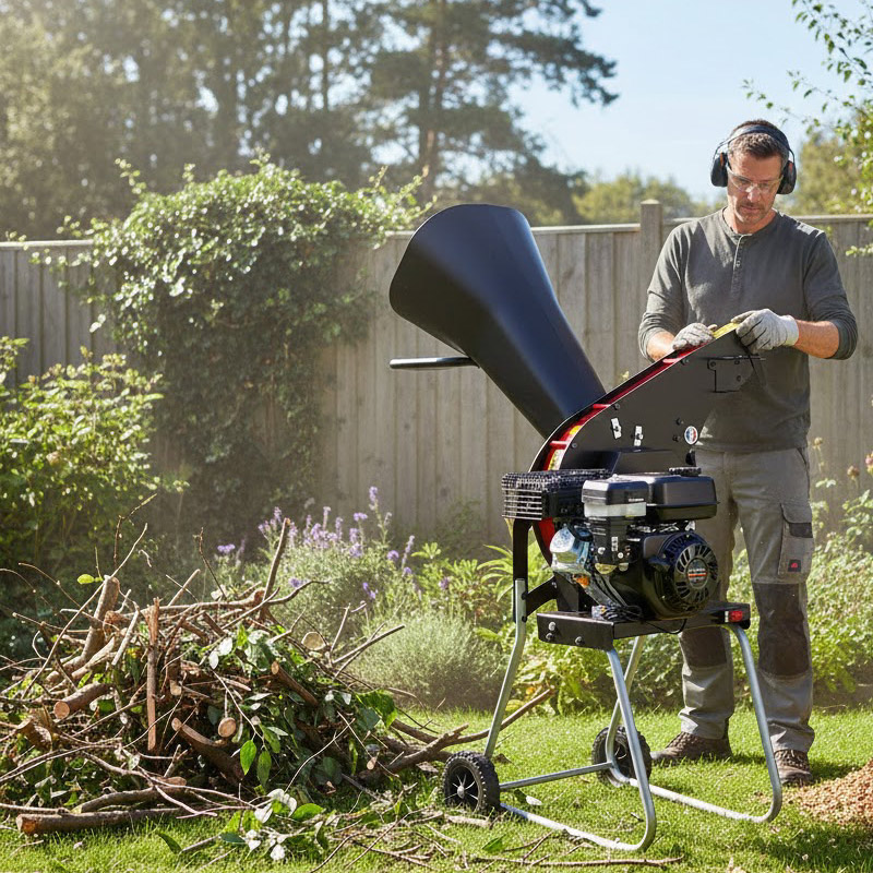 Pubert Iroko 55 P - 212 cc Petrol Shredder with Max. Cutting Width of 50 mm
