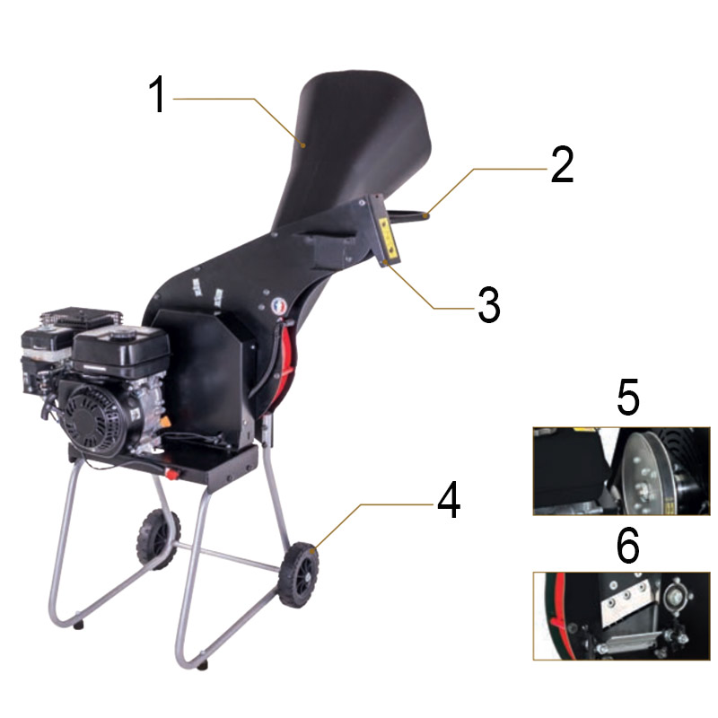 Pubert Iroko 55 P - 212 cc Petrol Shredder with Max. Cutting Width of 50 mm