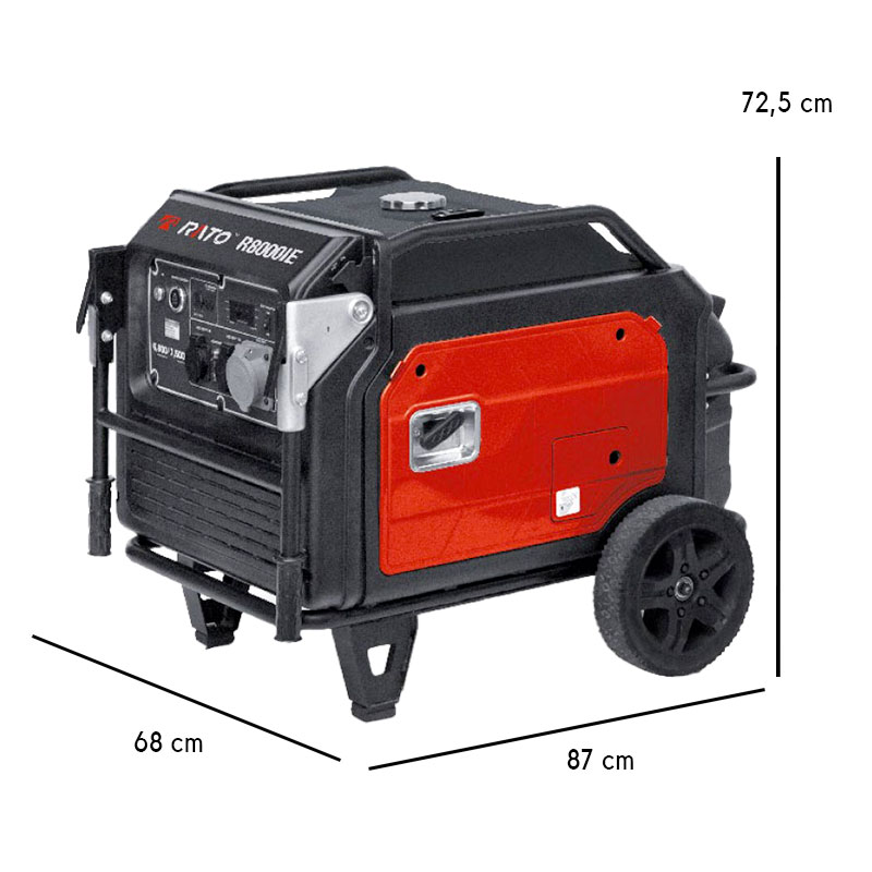 RATO Inverter R8000 iE - 7.5 kW AVR Generator Size