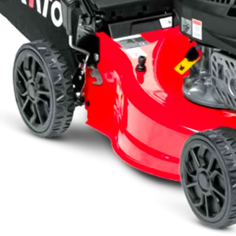 Rato Italian Power RMP46Q-V125 - Tondeuse à gazon poussée 125 cm³ avec bac de ramassage et éjection arrière